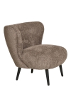 Fotel Covelo boucle brązowy/ czarny - House Nordic