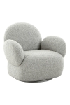 Fotel Messina obrotowy boucle szary - House Nordic