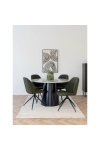 Krzesło Monte Carlo obrotowe zielone boucle/ czarne - House Nordic