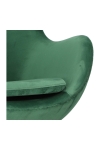 Fotel Jajo Velvet zielone/ srebrna podstawa - D2 DESIGN