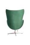 Fotel Jajo Velvet zielone/ srebrna podstawa - D2 DESIGN