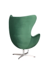 Fotel Jajo Velvet zielone/ srebrna podstawa - D2 DESIGN