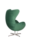 Fotel Jajo Velvet zielone/ srebrna podstawa - D2 DESIGN
