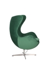 Fotel Jajo Velvet zielone/ srebrna podstawa - D2 DESIGN