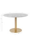 Stół Bolzano 110cm marmur/ złoty - House Nordic