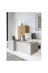 Stolik kawowy Prague 40x40cm szary marmur - House Nordic