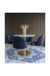 Stół Bolzano 90cm marmur/ złoty - House Nordic ApS