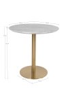 Stół Bolzano 90cm marmur/ złoty - House Nordic ApS
