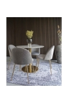 Stół Bolzano 90cm marmur/ złoty - House Nordic ApS