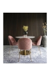 Stół Bolzano 90cm marmur/ złoty - House Nordic ApS