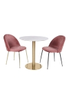 Stół Bolzano 90cm marmur/ złoty - House Nordic ApS