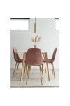 Stół Vojens 105cm biały/naturalny - House Nordic ApS