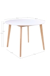 Stół Vojens 105cm biały/naturalny - House Nordic ApS