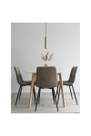 Stół Vojens 105cm biały/naturalny - House Nordic ApS