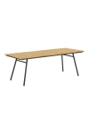 Stół Cleveland drewno tekowe, naturalny, czarne nogi 90x220 cm - House Nordic ApS