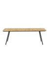 Stół Cleveland drewno tekowe, naturalny, czarne nogi 90x220 cm - House Nordic ApS