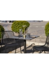 Stół Bistro ciemnoszary marmur, czarne nogi - House Nordic ApS