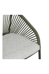 Krzesło Novella aluminiowe, zielone, szare, z poduszką - House Nordic ApS
