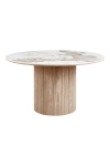 Stół Athens blat ceramiczny, biały/brązowy, 140 cm - House Nordic ApS
