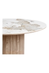 Stół Athens blat ceramiczny, biały/brązowy, 140 cm - House Nordic ApS