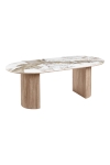 Stół Athens blat ceramiczny, biały/brązowy 100x210 cm - House Nordic ApS