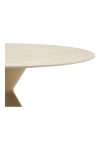 Stół Annecy blat ceramiczny/stal, trawertyn/piaskowy 120 cm - House Nordic ApS