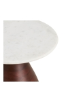 Stolik kawowy Heide drewno mango/marmur 40x41 cm - House Nordic ApS