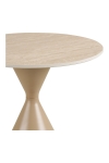 Stolik kawowy Annecy blat ceramiczny/stal, trawertyn/piaskowy 50x56 cm - House Nordic ApS
