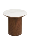 Stolik kawowy Noli blat ceramiczny/fornir jesionowy 40x38 cm - House Nordic ApS