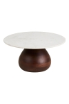 Stolik kawowy Heide drewno mango/marmur, 70x35 cm - House Nordic ApS