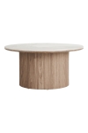 Stolik kawowy Athens ceramiczny Blat, biały/brązowy 80x40 cm - House Nordic ApS