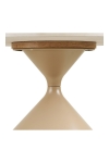 Stolik kawowy Annecy blat ceramiczny/stal, trawertyn/piaskowy 70x41 cm - House Nordic ApS