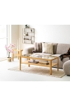 Stolik kawowy Lourmarin fornir dębowy/szkło hartowane - House Nordic ApS