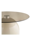 Stolik kawowy Ravello szkło hartowane/metal, szaro-beżowy 70x33 cm - House Nordic ApS