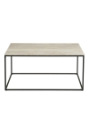 Stolik kawowy Vita imitacja trawertynu, czarna rama, 90x60x45 cm - House Nordic ApS