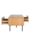 Stolik kawowy Kyoto, 2 szuflady, fornir dębowy, naturalny - House Nordic ApS