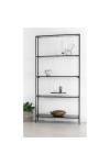 Regał Vita 5 półek, metalowa, czarny 80x36x170 cm - House Nordic ApS