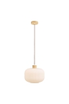 Lampa wisząca Argalo szkło/drewno, biała, 30 cm - House Nordic ApS