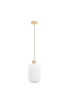 Lampa wisząca Argalo szkło/drewno, biała - House Nordic ApS