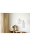 Lampa wisząca Argalo szkło/drewno, biała - House Nordic ApS