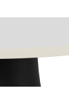 Stolik kawowy Santorini 45cm biały ceramiczny/ czarny - ACTONA