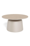 Stolik kawowy Santorini 70cm beżowy ceramiczny - ACTONA