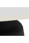 Stolik kawowy Santorini 70cm biały ceramiczny/ czarny - ACTONA