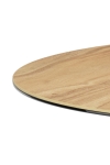 Stół Heaven 119 cm okrągły ceramika dąb/ czarny - ACTONA