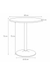 Stół Hvar 60cm czarny - Intesi