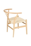 Krzesło Wicker Naturalne Naturalne inspi rowane Wishbone - D2 DESIGN