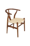 Krzesło Wicker Naturalne brązowe cieme i nspirowane Wishbone - D2 DESIGN