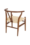 Krzesło Wicker Naturalne brązowe cieme i nspirowane Wishbone - D2 DESIGN
