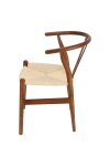 Krzesło Wicker Naturalne brązowe cieme i nspirowane Wishbone - D2 DESIGN