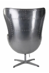 Fotel Jajo aluminium czarne PU - D2 DESIGN